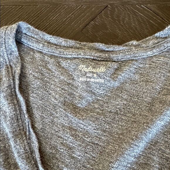 Madewell V-Neck Cotton Tank Top Small Gray Lightweight Casual Basic Minimalist - Picture 3 of 6